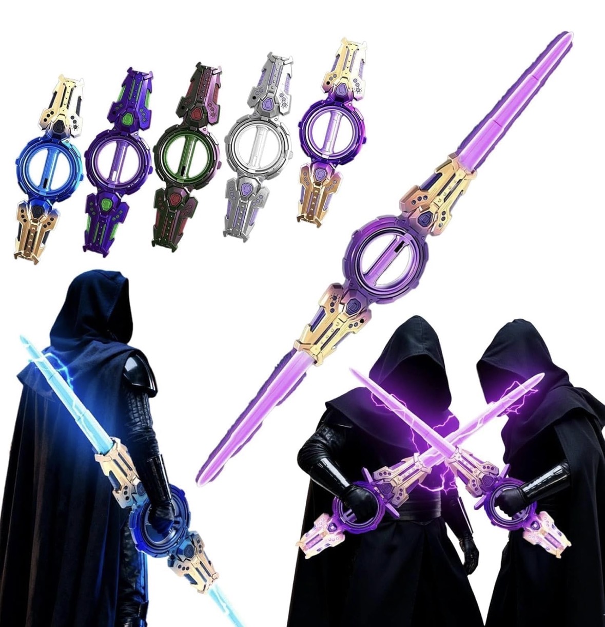 Double Sided Spinning Anime Katana Light RGB and soud FX Spin