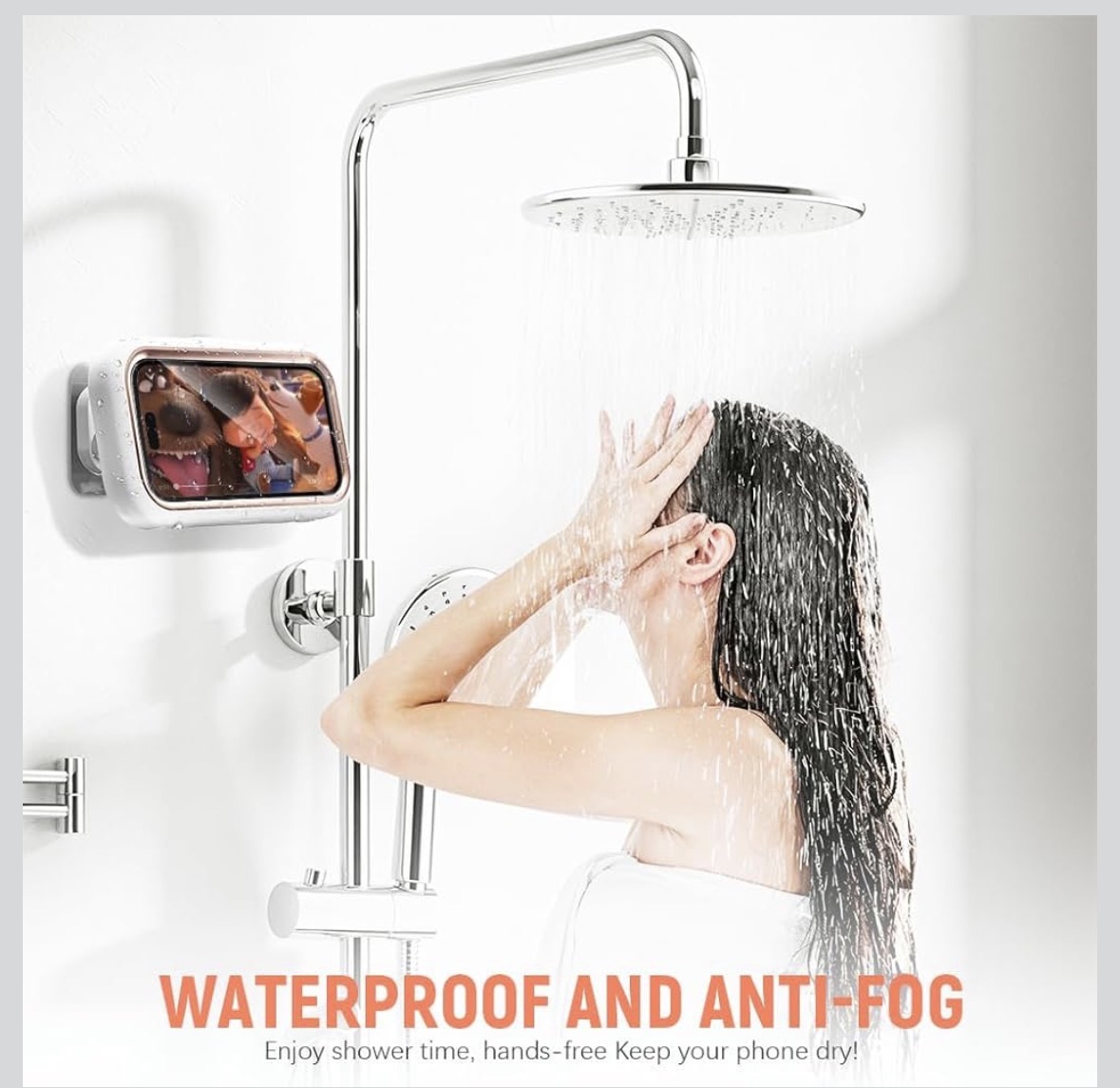 Bathroom phone holder